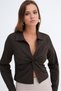 Shirt with Gathered Front and Tie G18582 - 2