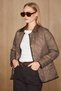 Waterway Patterned Velvet Detailed Quilted Coat - 8