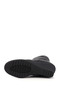 Women's Black Zippered Wedge Heeled Boots - 5