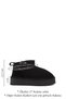 Women's Black Nubuck Mini Platform Sole Genuine Leather Shearling Boots - 3