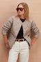 Waterway Patterned Quilted Snap Button Coat - 2