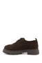 Women's Brown Suede Lace-Up Genuine Leather Shoes - 6