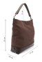 Women's Brown Suede Brown Long Strap Hand and Shoulder Bag - 3