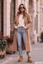 Women's Tan Suede Mini Platform Sole Genuine Leather Shearling Boots - 3