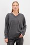 basic Pulover casual cu decolteu în V - 2