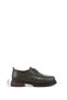 Women's Khaki Antique Lace-Up Genuine Leather Comfort Shoes - 3