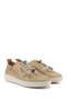 Women's Nude Lace-Up Genuine Leather Comfort Shoes - 3