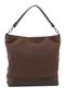 Women's Brown Suede Brown Long Strap Hand and Shoulder Bag - 5