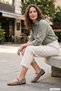 Women's Mink Suede Mary Jane Genuine Leather Ballerinas - 4