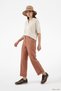 Women's Brown Rubber Laced Genuine Leather Sneaker - 4