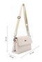 Women's Beige Long Strap Shoulder Bag - 3