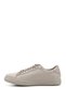 Women's Beige Antique Lace-Up Thermo Sole Genuine Leather Sneakers - 5