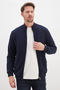 Ribbed Collar Zippered Regular Fit Jacket - 4