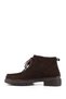 Women's Brown Suede Lace-Up Genuine Leather Comfort Boots - 6