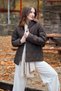 Water Wave Patterned Oversized Buttoned Coat