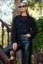 Double-Breasted Collar Double-Pocket Crop Trench Coat - 2