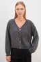 Buttoned V-Neck Knitwear Cardigan - 6