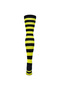 Women's Black Yellow Striped Cotton Knee High Socks - Patterned Socks - 4