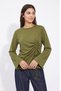 Slit Gathered Tunic 13231 - Green