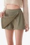 Gabardine Side Zipper Shorts Skirt - 7