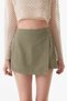 Gabardine Side Zipper Shorts Skirt - 8