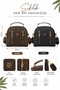 Women's Patterned Daily Crossbody Bag – Brown-Black with Gold Zipper Detail - 2
