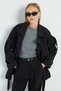 Beli Belted Double-Breasted Collar Oversize Trench Coat - 4