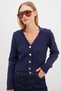 Buttoned V-Neck Knitwear Cardigan - 6