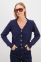 Buttoned V-Neck Knitwear Cardigan - 3