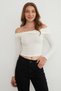 Bürümcük Fabric Madonna Collar Blouse - 4