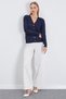 Buttoned V-Neck Openwork Knitwear Cardigan - 6
