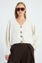 Buttoned V-Neck Knitwear Cardigan - 4