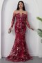 Crew Neck Sequin Detailed Tulle Dress 6087 - 7