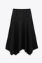 Asymmetric Scuba Skirt 202720 - Black - 4