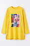 Cat Printed Tunic 13230 - Yellow - 5