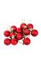 Christmas Red Pine Tree Ornament Luxury Cici Ball 6 Pieces Shiny Matte Cici Balls 4 Cm - 2