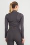 Mock Neck Zippered Diving Fabric Sports Jacket - 7