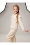 Girl's Mobile Collar Blouse Brode Detailed 2-Piece Set - 4