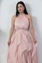 Halter Neck Ruffled Satin Dress Eli̇6073 - 2
