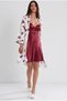 Saten Emprime Women's Nightgown and Dressing Gown Set - 2406 Burgundy - 2