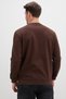 Embossed Printed Green Crew Neck Sweatshirt - 6