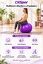 Ckspor 55 cm Pilates Ball for 150–165 cm Height Balance and Fitness Exercise Ball Purple - 5