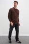 Embossed Printed Green Crew Neck Sweatshirt - 5