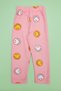 Smiling Face Patterned Fleece Unisex Children's Pajama Bottoms - 4