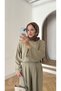 Women's Pleated and Pocketed Modest Set - Çağla - 2