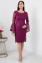 Short Lace Evening Dress with Ruffled Sleeves 13034 - 4