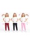 Ribbed Girls' Sweatpants Set of 3 – Burgundy, Black & Pink |   Winter Warm Clothing, Elastic Waist - 2