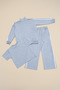 Striped Positive Printed Girls' 3-Piece Set - 5
