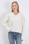 Basic V-Neck Oversize Knitwear Sweater - 4