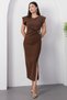 Crew Neck Buckled Ruched Dress YZC25Y228 - 7